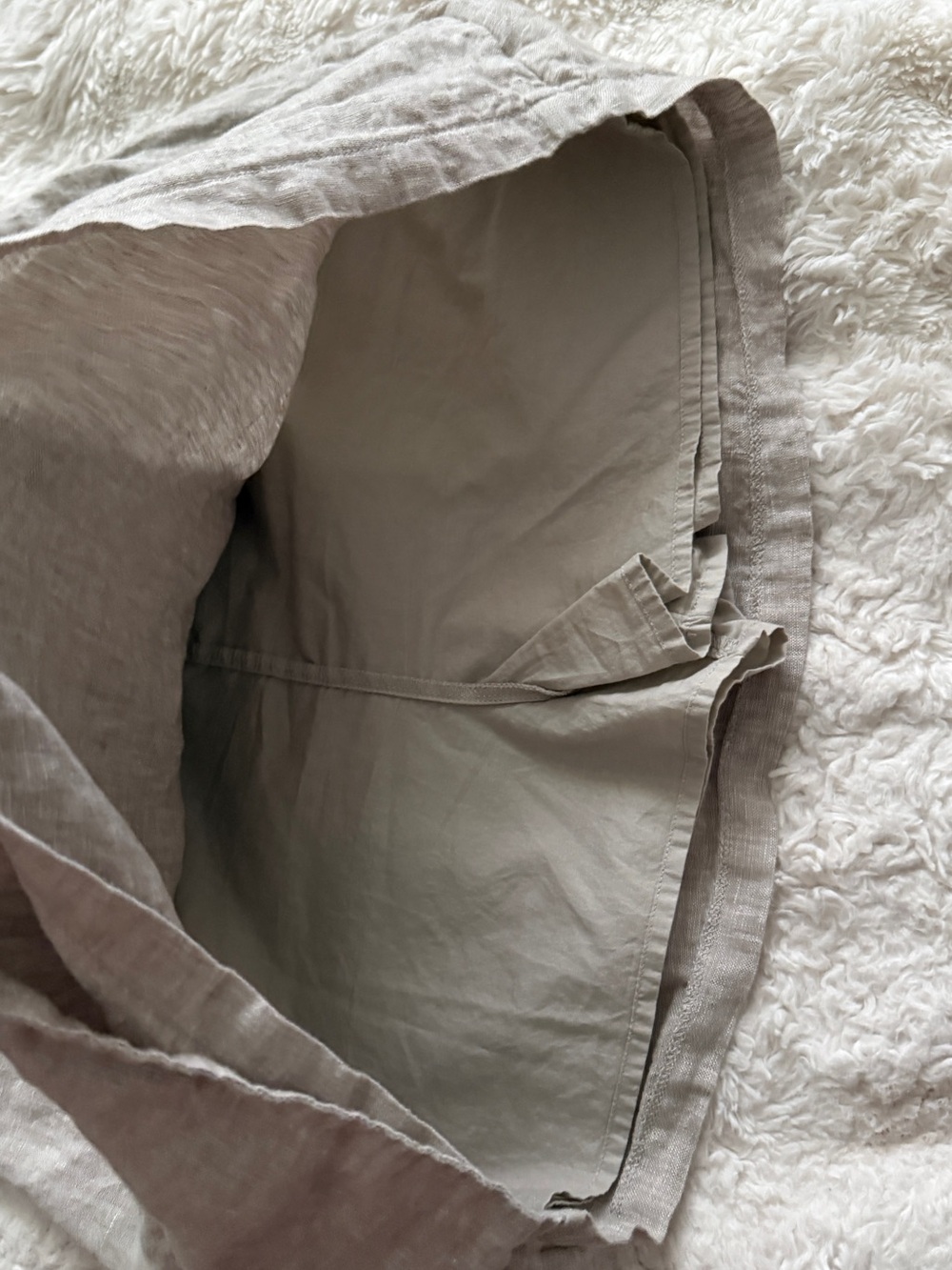 Quince Taupe Wrap Linen Skirt - Picture 6 of 8